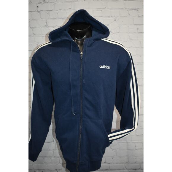 Adidas Hoodie Jacket Mens Size Large Performance Cotton Polyester Year 2004 - Picture 1 of 8
